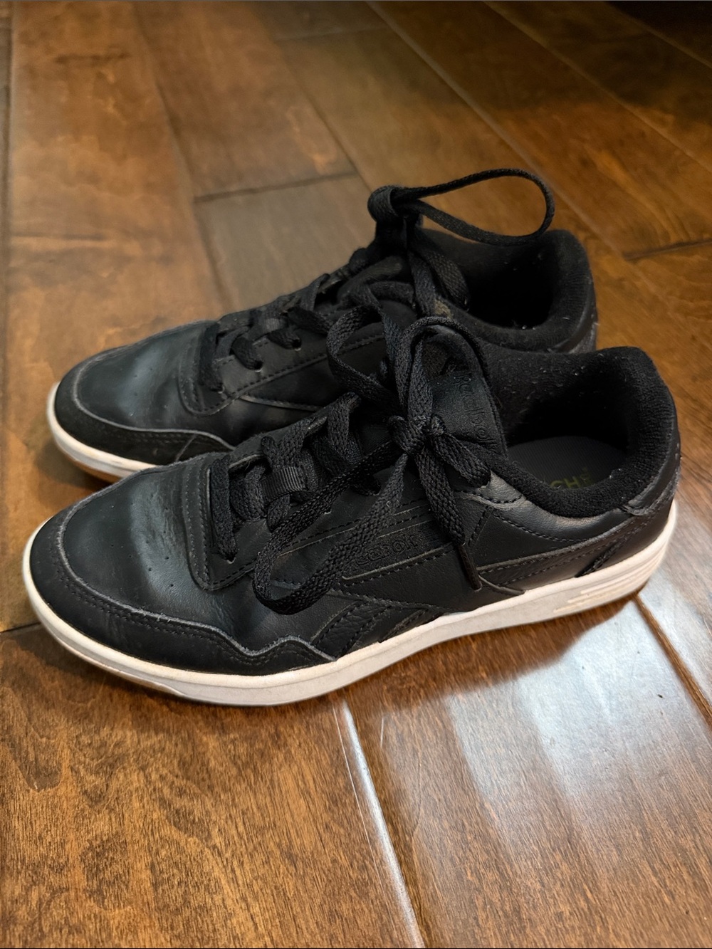 Boys Reebok Black and White Low-Top Sneakers